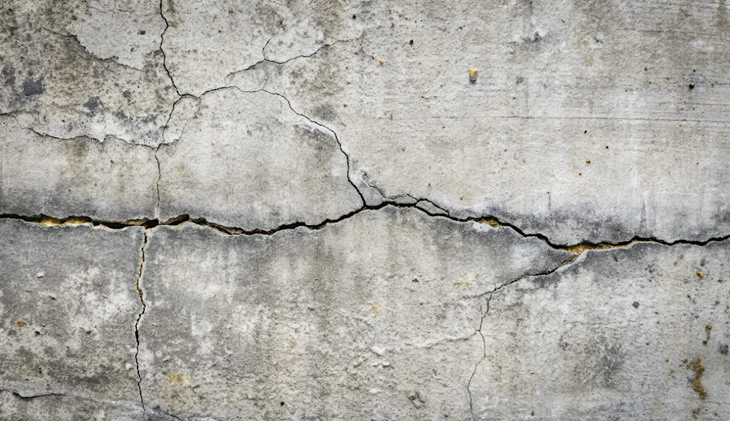 Weathered gray concrete texture with noticeable cracks and worn surfaces