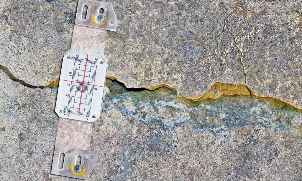 measure concrete settlement denver