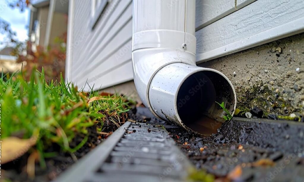 downspout extension prevent concrete sinking denver