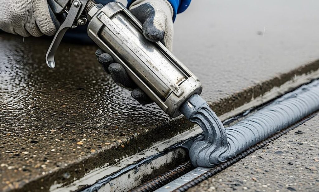 expansion joint caulking concrete